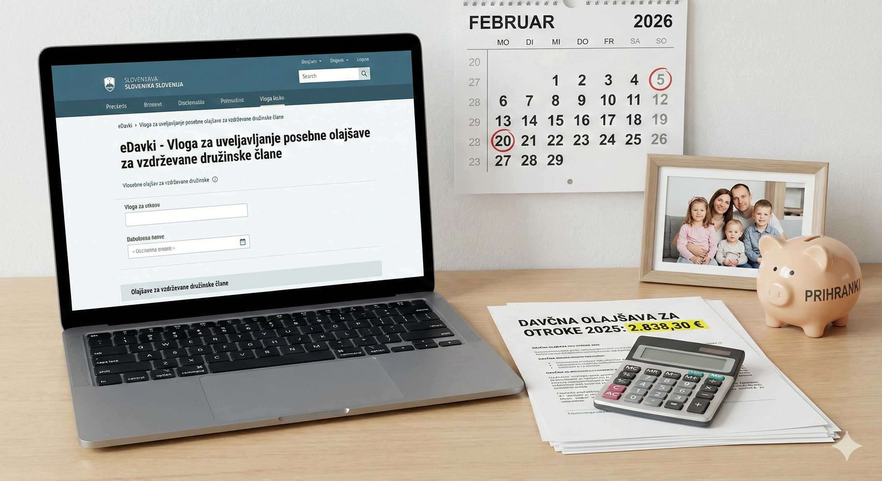 Davčna olajšava za otroke 2025/2026: Roki, zneski in kako do najvišjega povračila