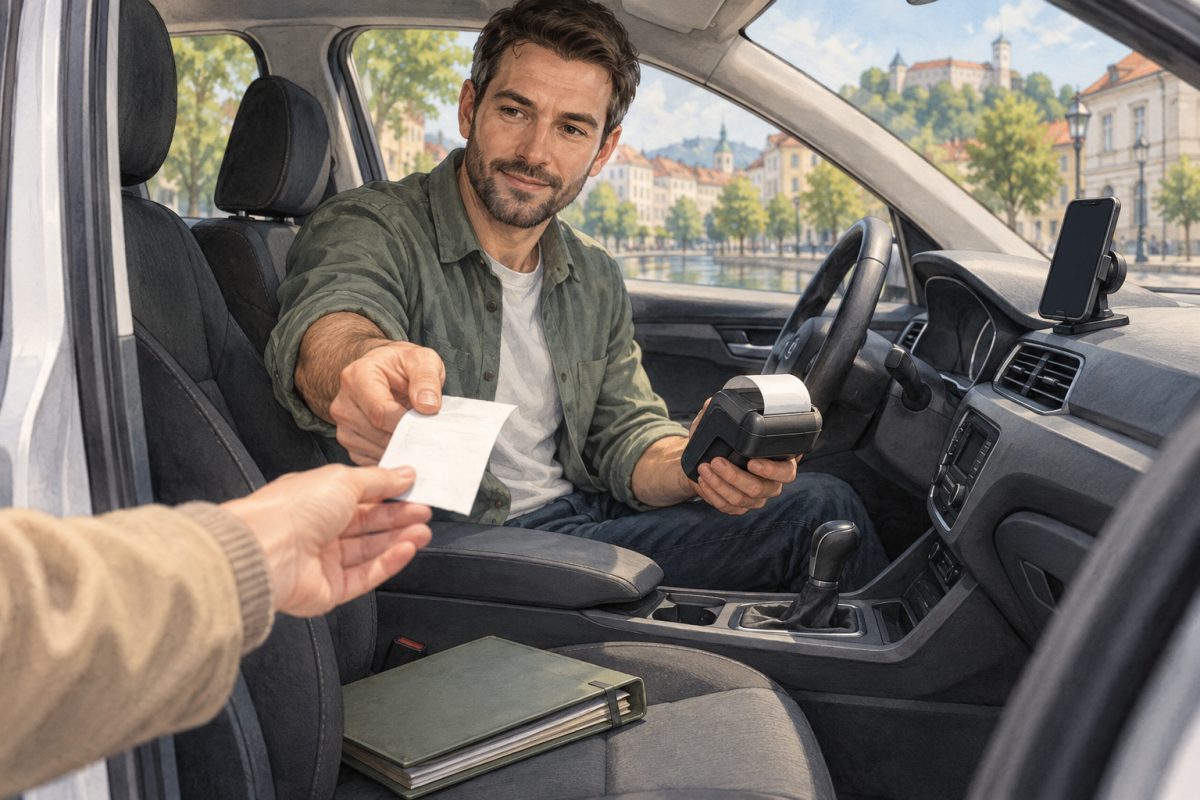 Uber voznik: odgovornost za davčno potrjene račune, DDV in mesečno poročanje